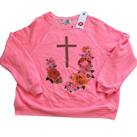 Brand new Wildfox Cross Oversized Sweatshirt Size L - Picture 2 of 11